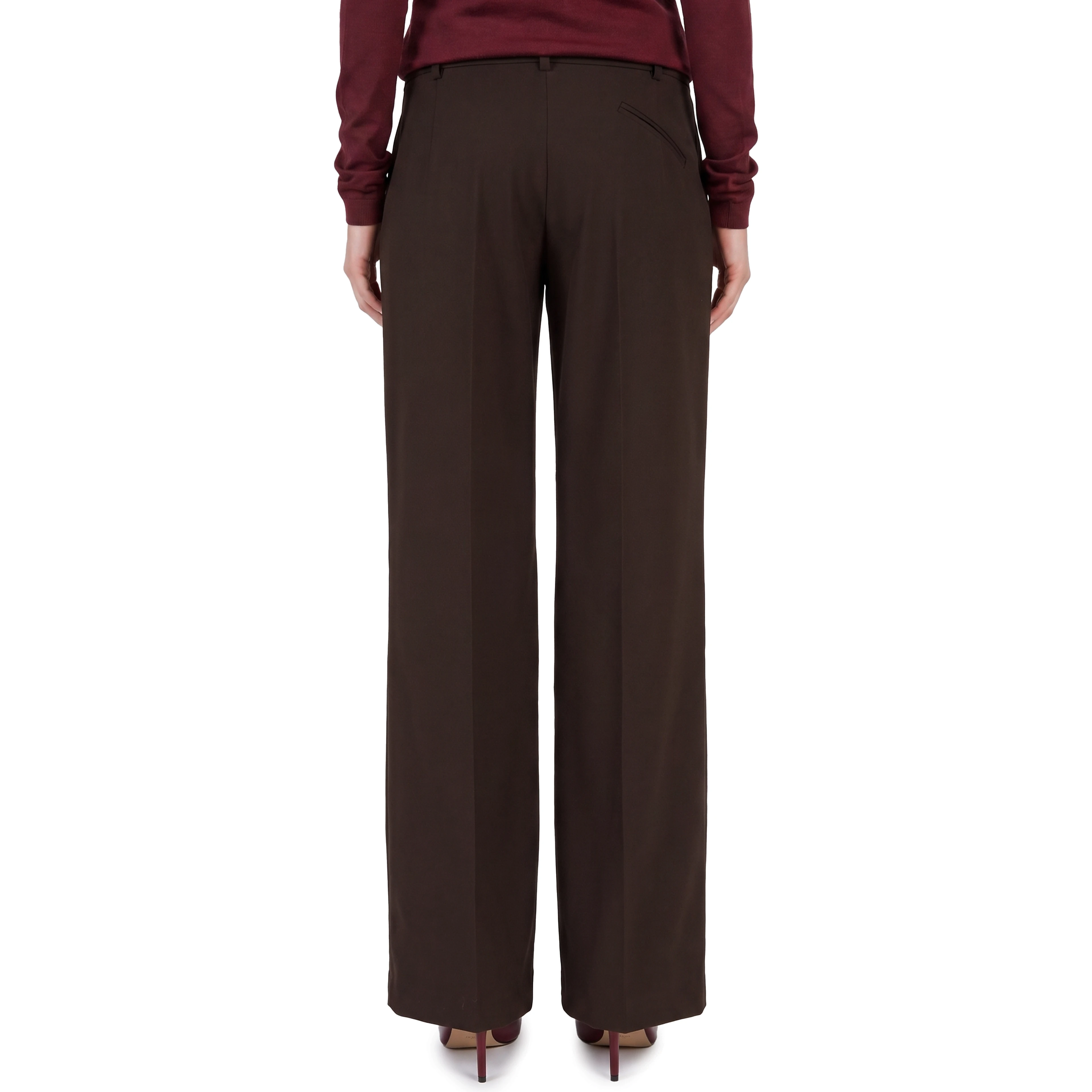 Wide-leg frescolana trousers