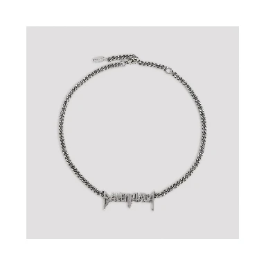 Balenciaga Typo Metal Necklace