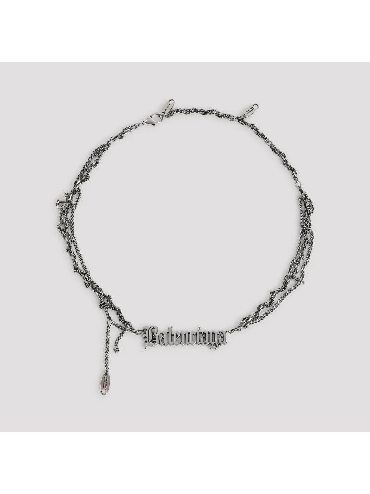 Balenciaga Typo Destroyed Necklace