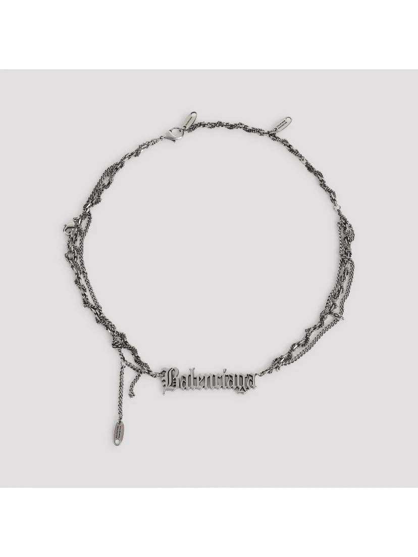 Balenciaga Typo Destroyed Necklace