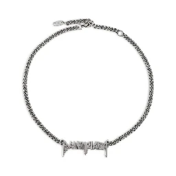 Balenciaga Typo Metal Necklace