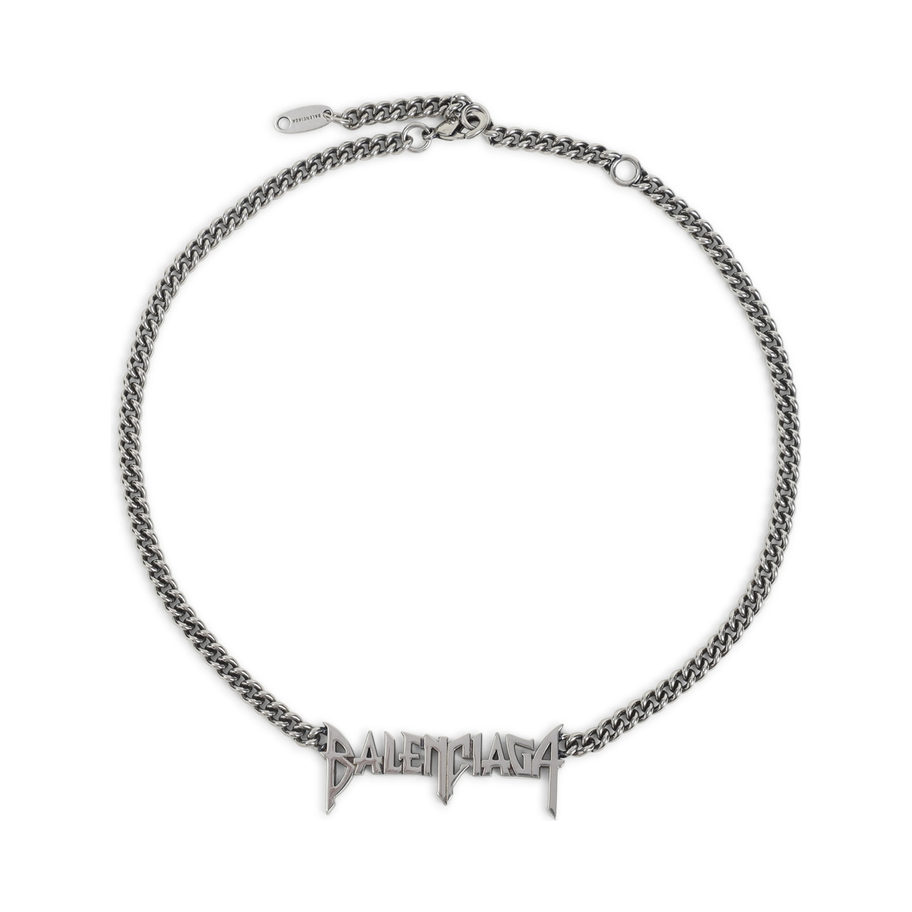 Balenciaga Typo Metal Necklace