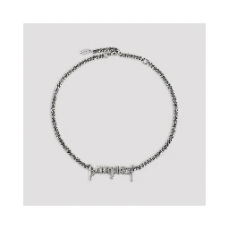 Balenciaga Typo Metal Necklace