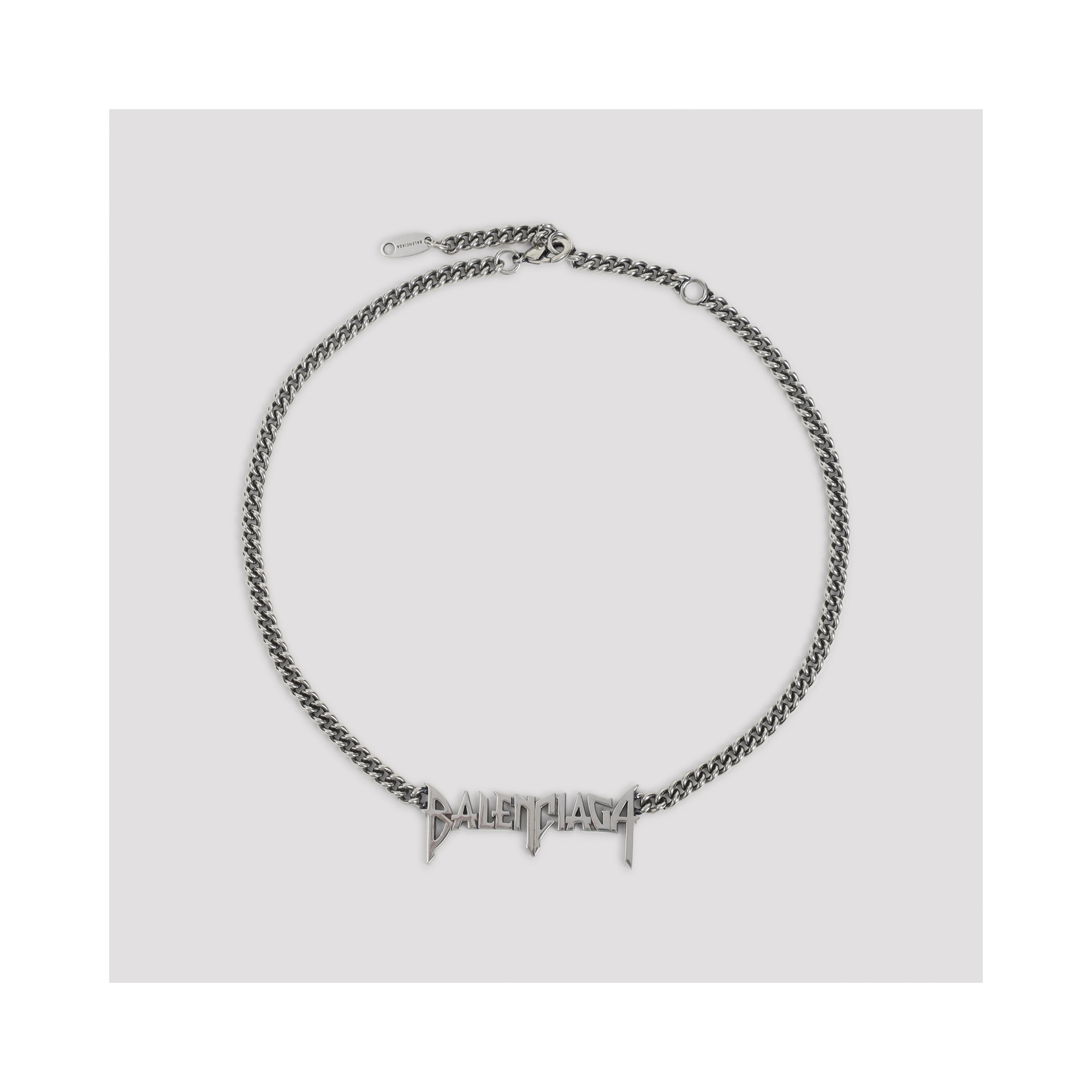 Balenciaga Typo Metal Necklace