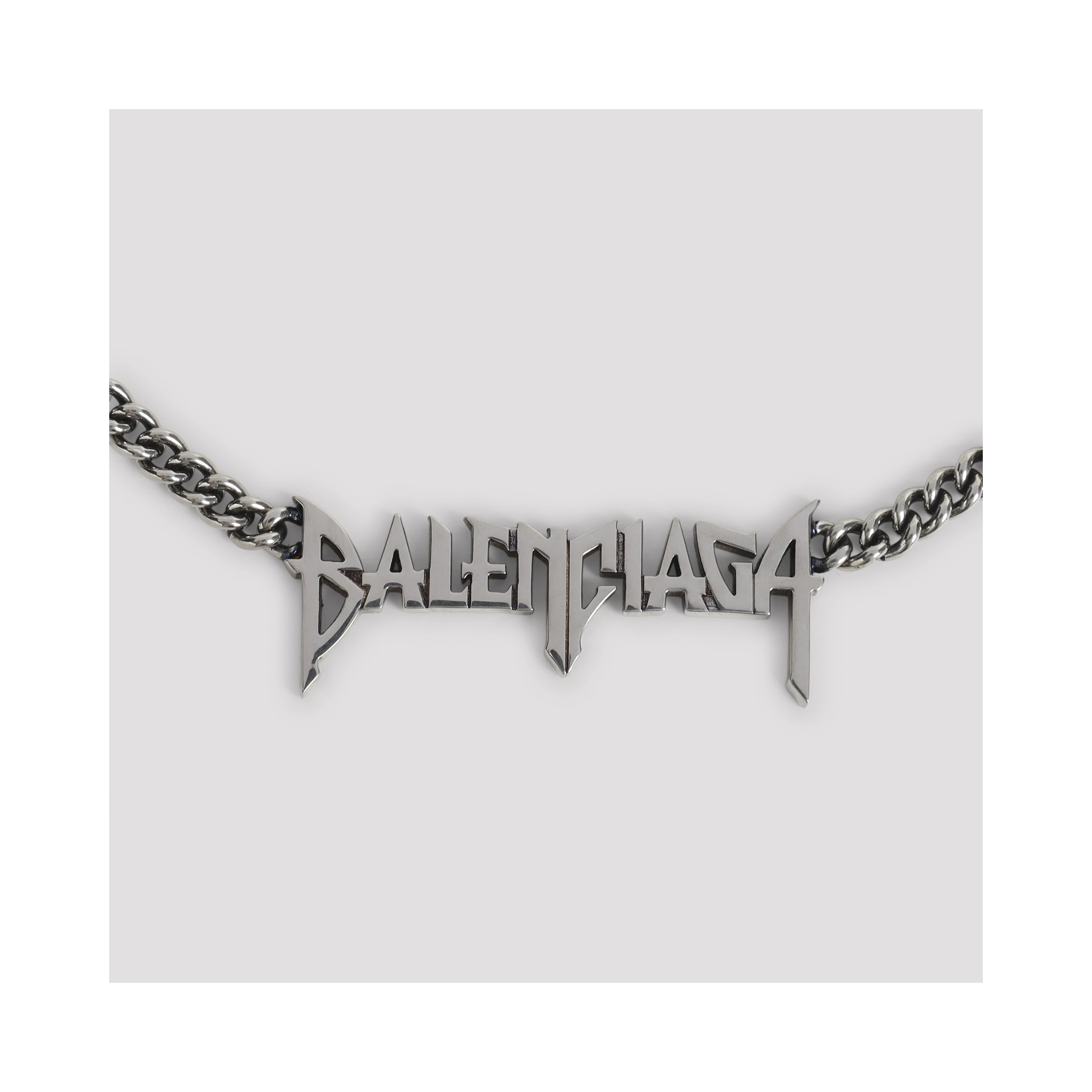 Balenciaga Typo Metal Necklace