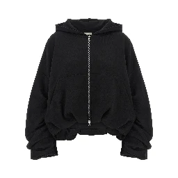 Black Cotton Hoodie
