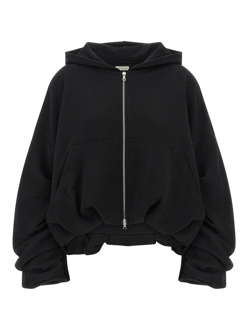 Black Cotton Hoodie