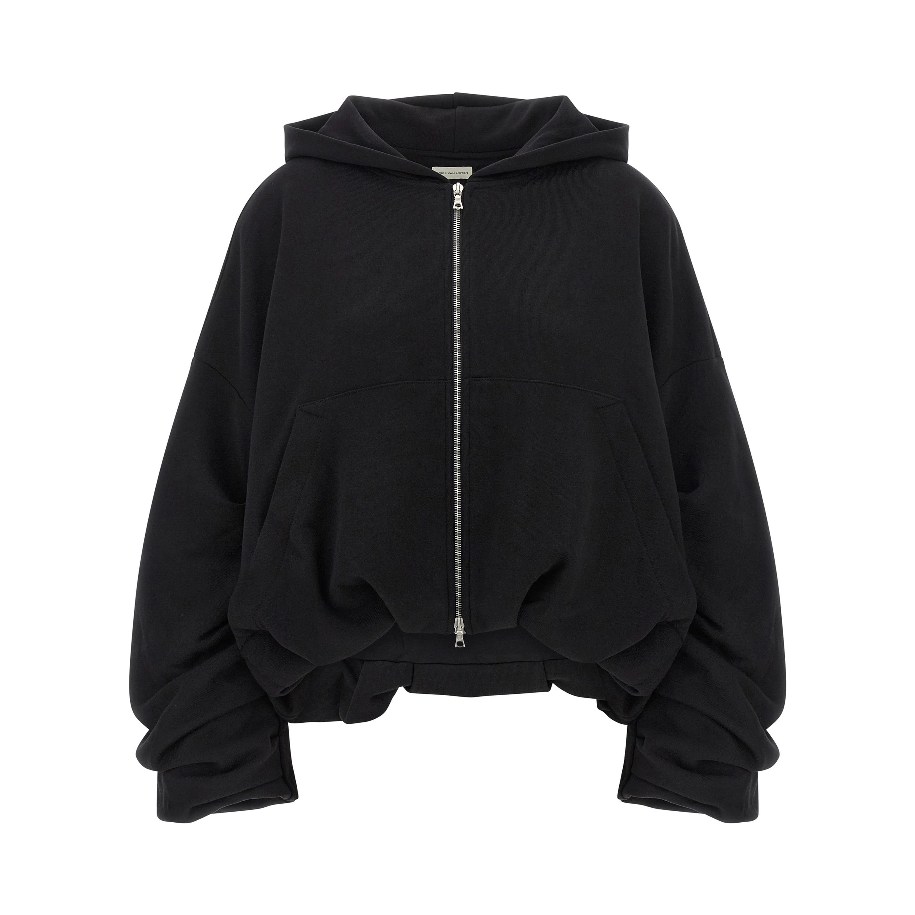 Black Cotton Hoodie