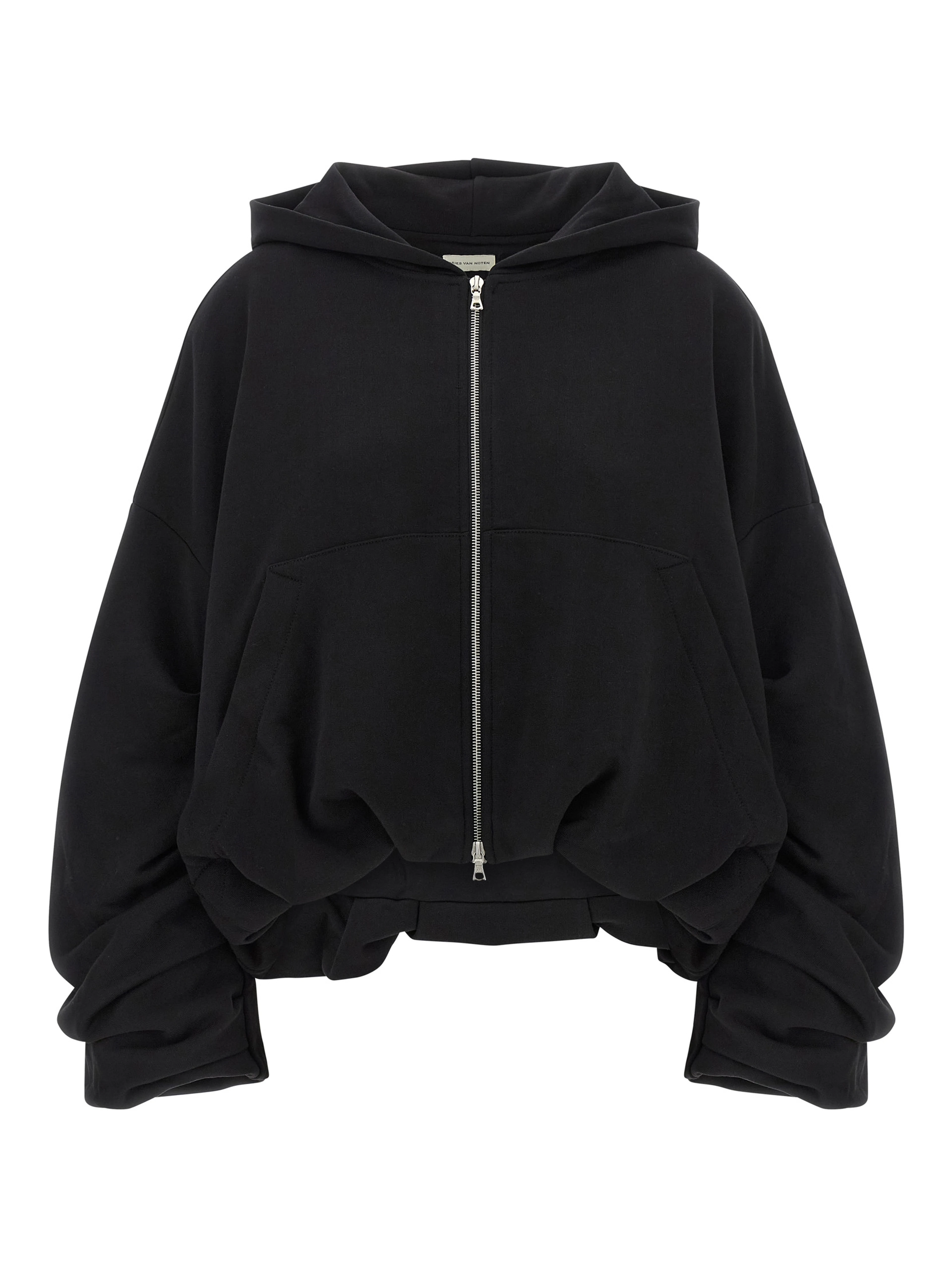 Black Cotton Hoodie