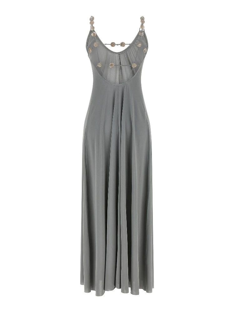 Silver Polyamide Long Dress alternative