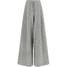 Gray Cotton Casual Pants