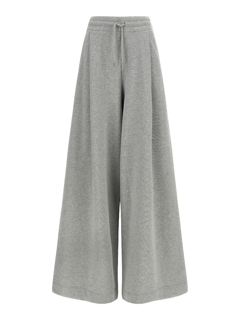 Gray Cotton Casual Pants