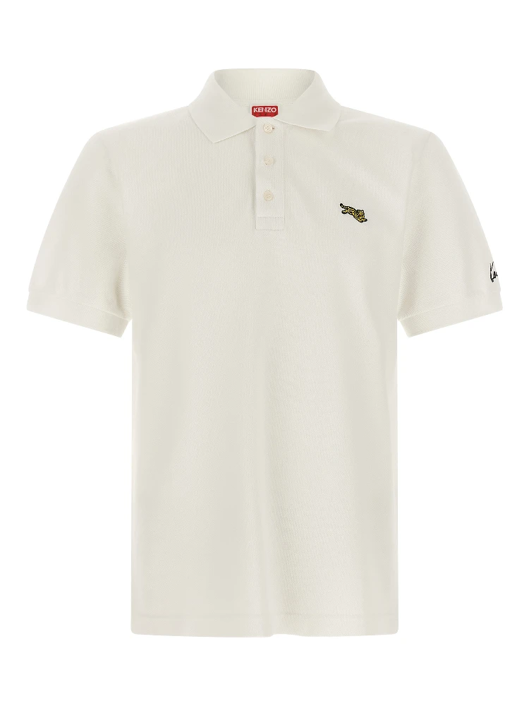 White Cotton Polo Shirt