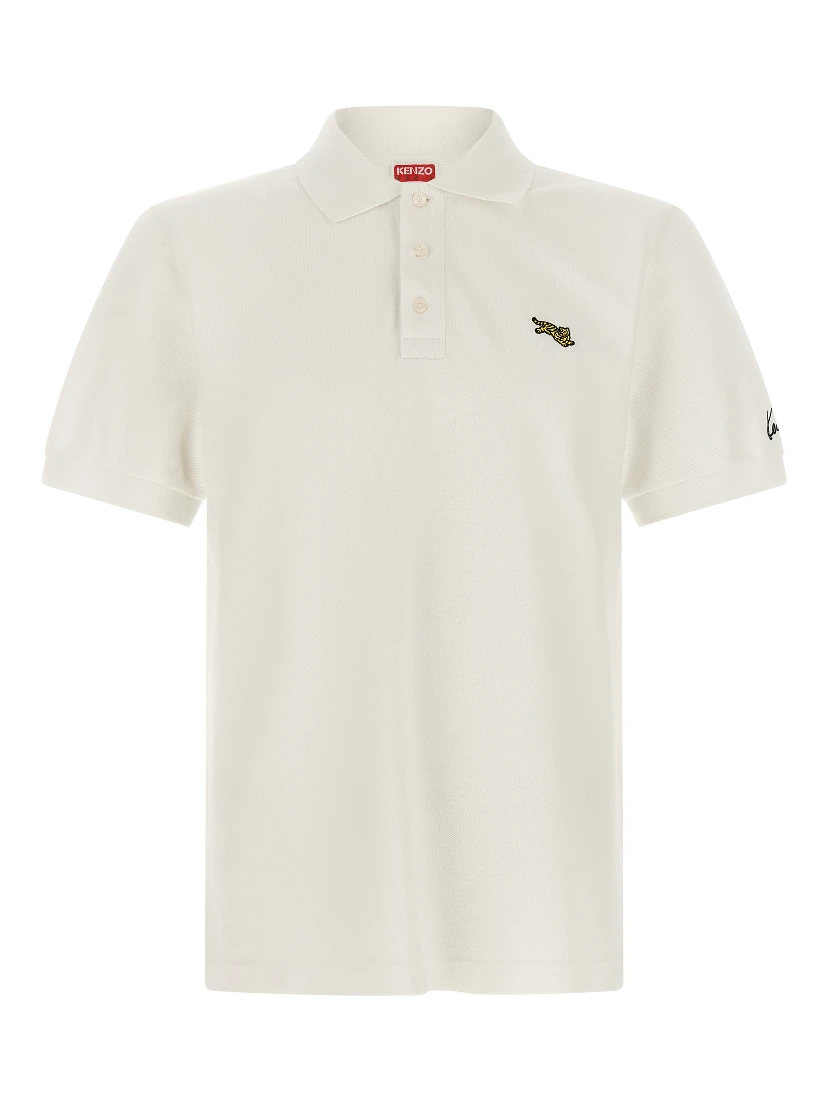 White Cotton Polo Shirt