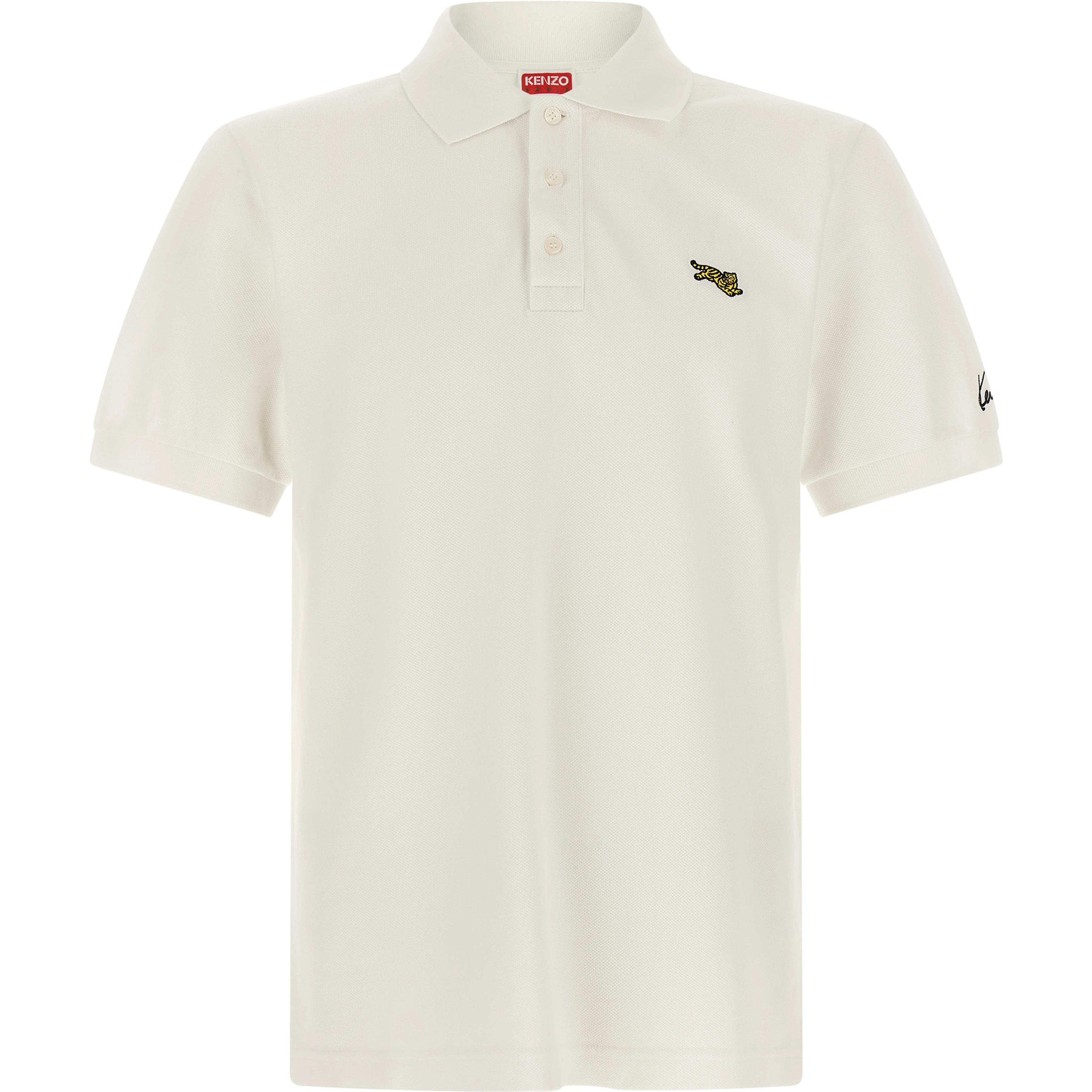 White Cotton Polo Shirt