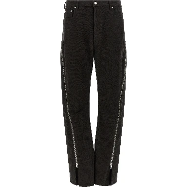 Black Cotton Flared Pants