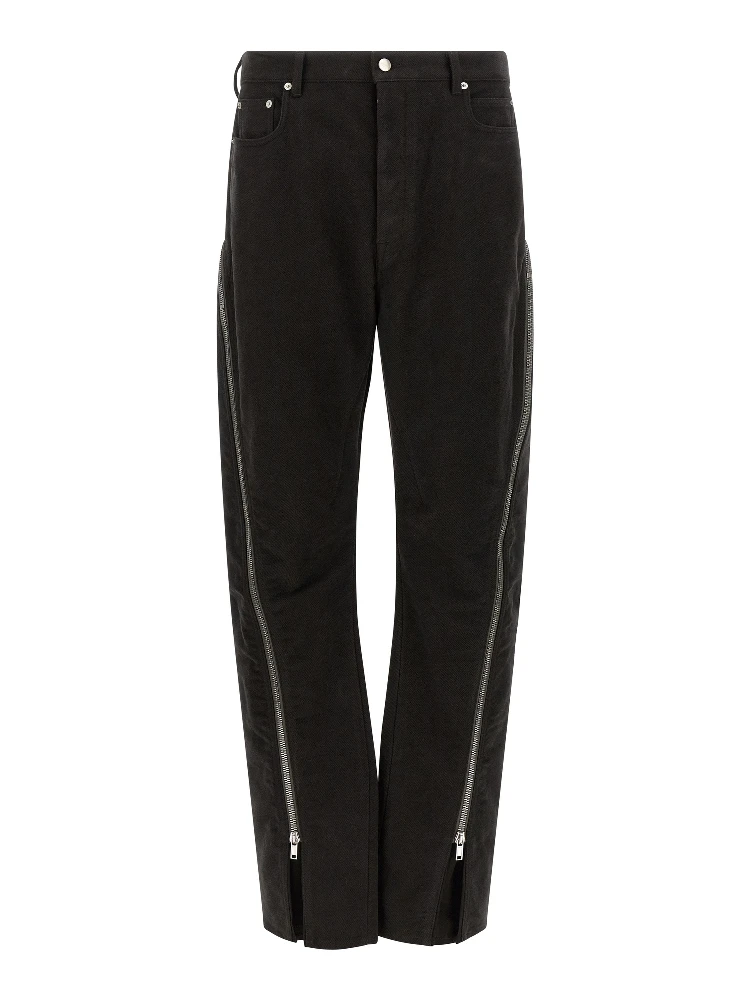 Black Cotton Flared Pants