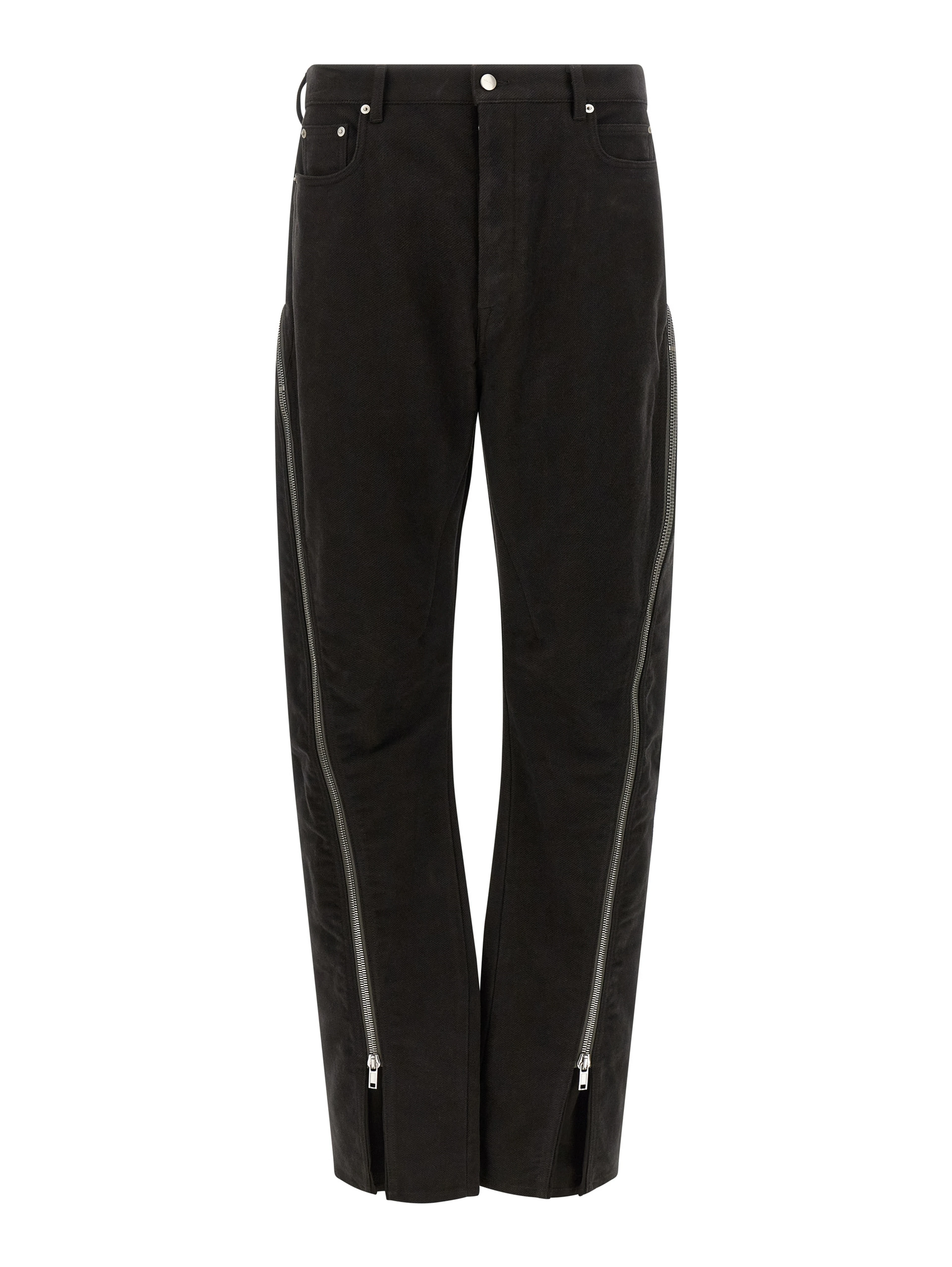 Black Cotton Flared Pants
