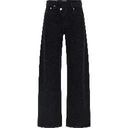 Black Cotton Relaxed Fit Jeans