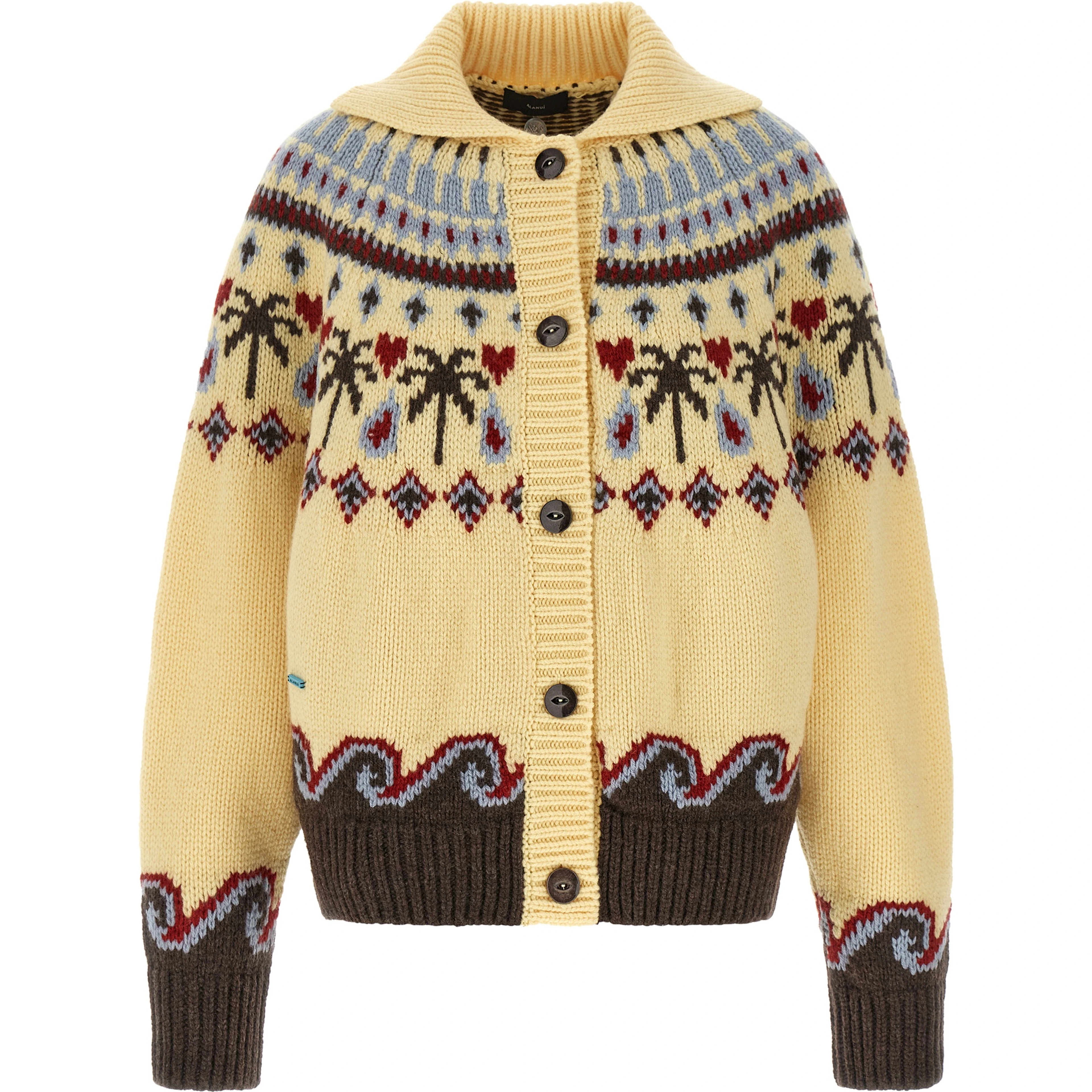 Multicolor Virgin Wool Cardigan