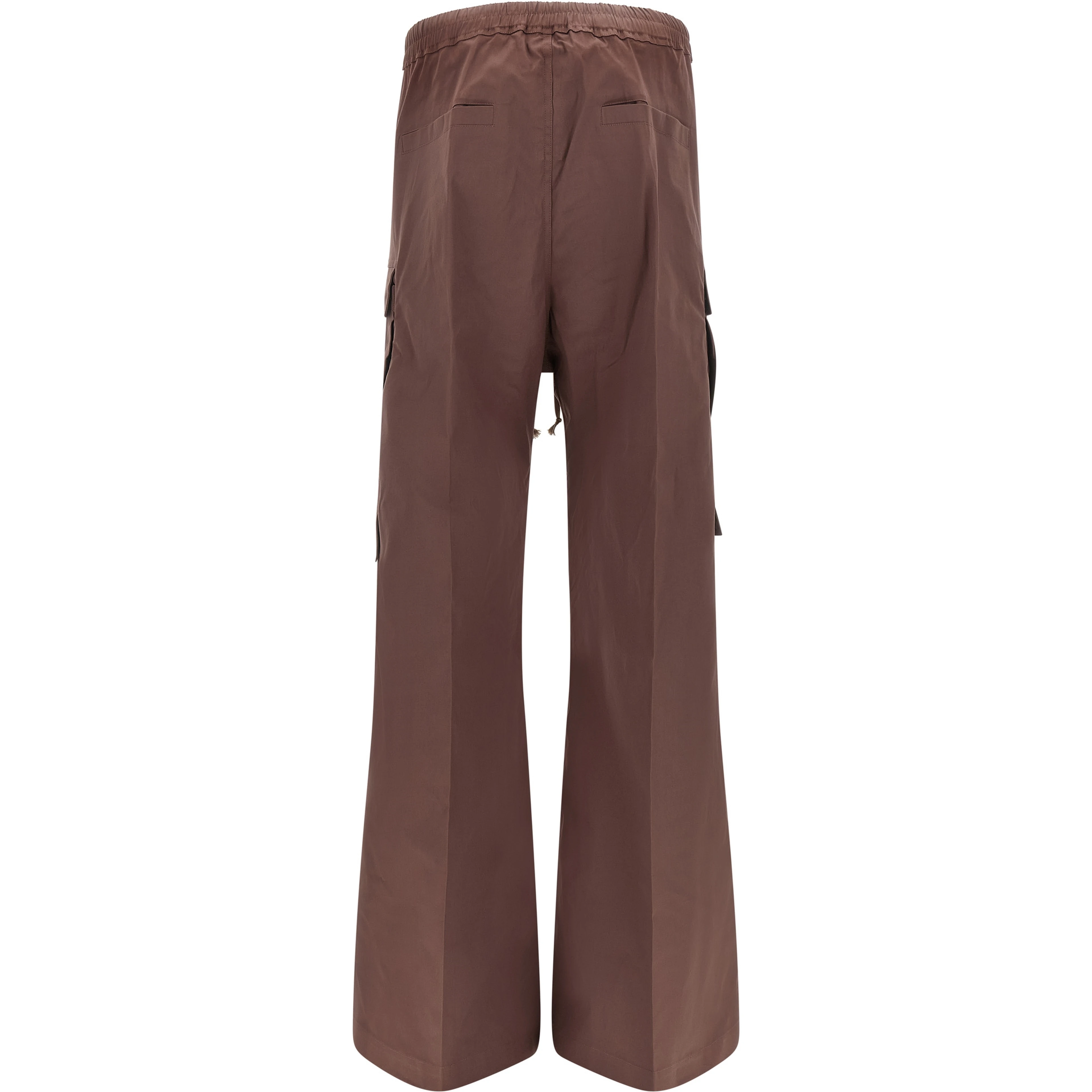 Brown Cotton Flared Pants