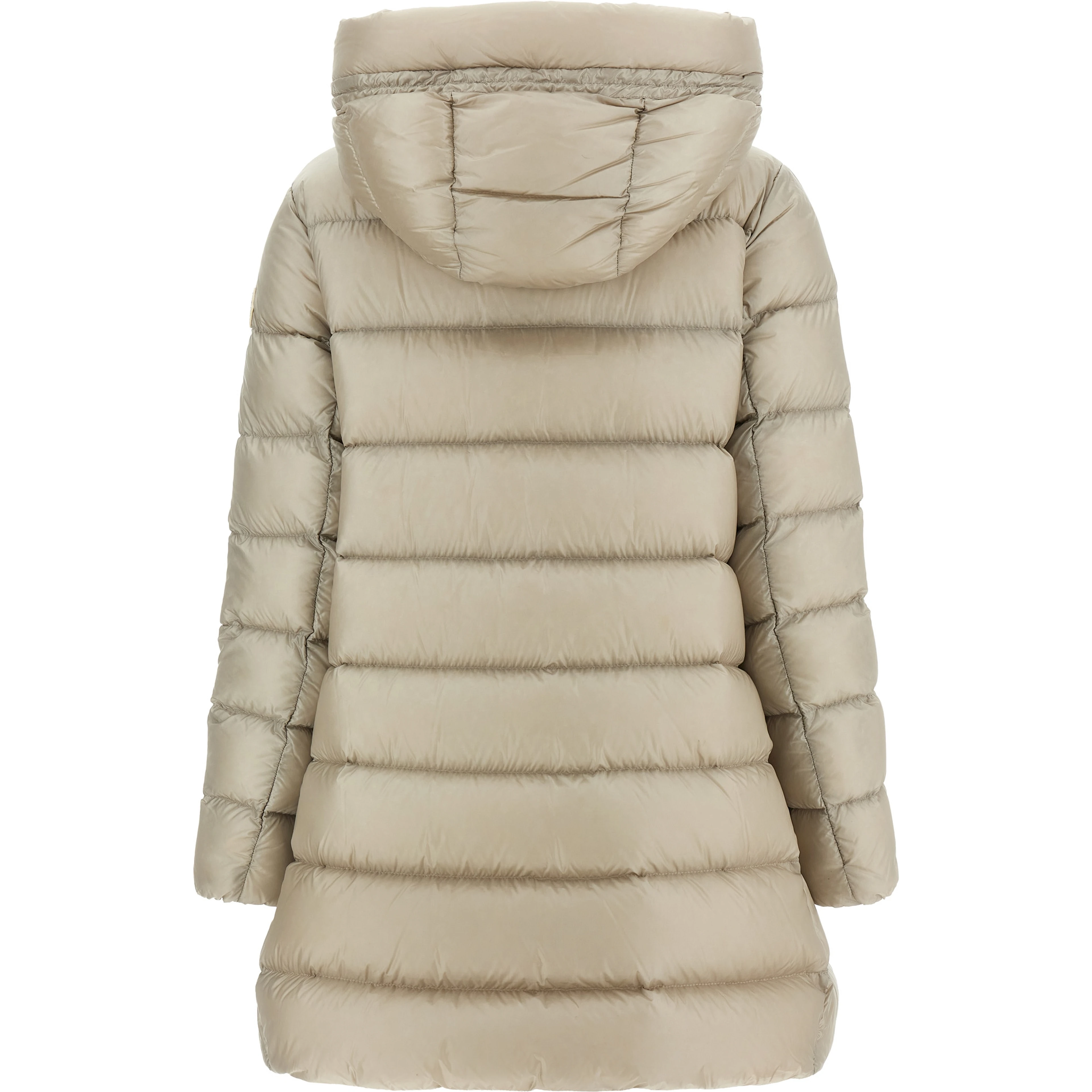 Beige Polyamide Full-Length Jacket