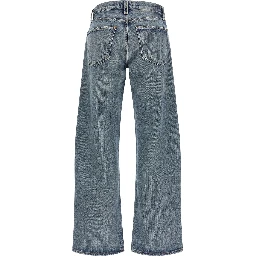 Blue Cotton Relaxed Fit Jeans