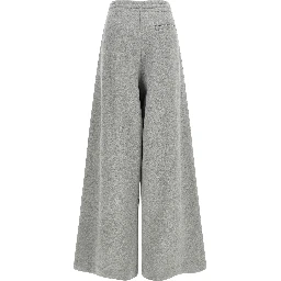 Gray Cotton Casual Pants