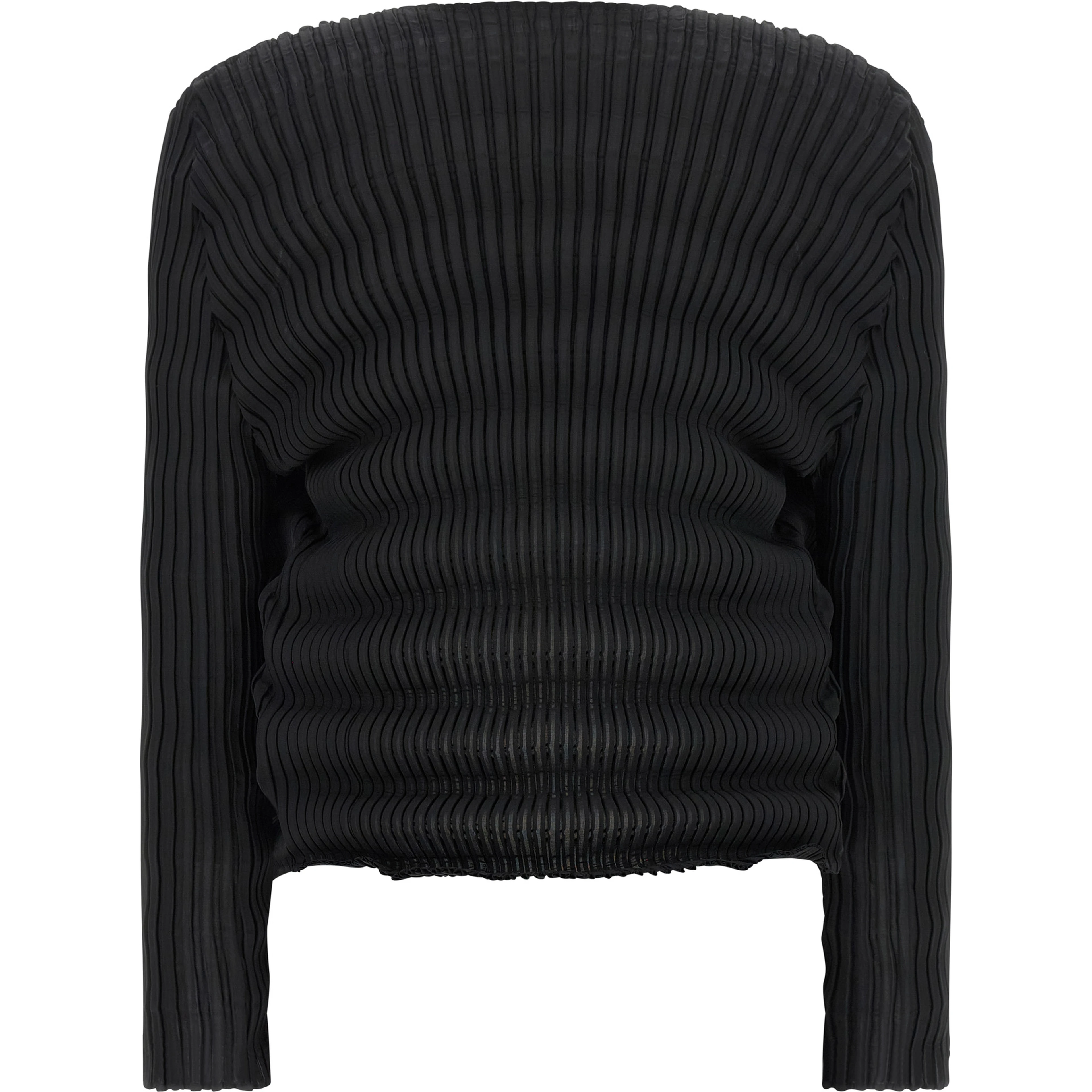 Black Polyester Cardigan
