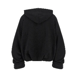 Black Cotton Hoodie
