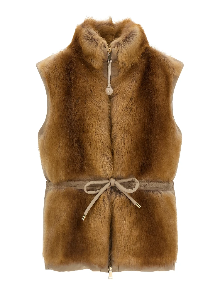 Beige Polyester Sleeveless Jacket alternative