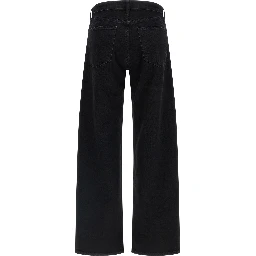 Black Cotton Relaxed Fit Jeans