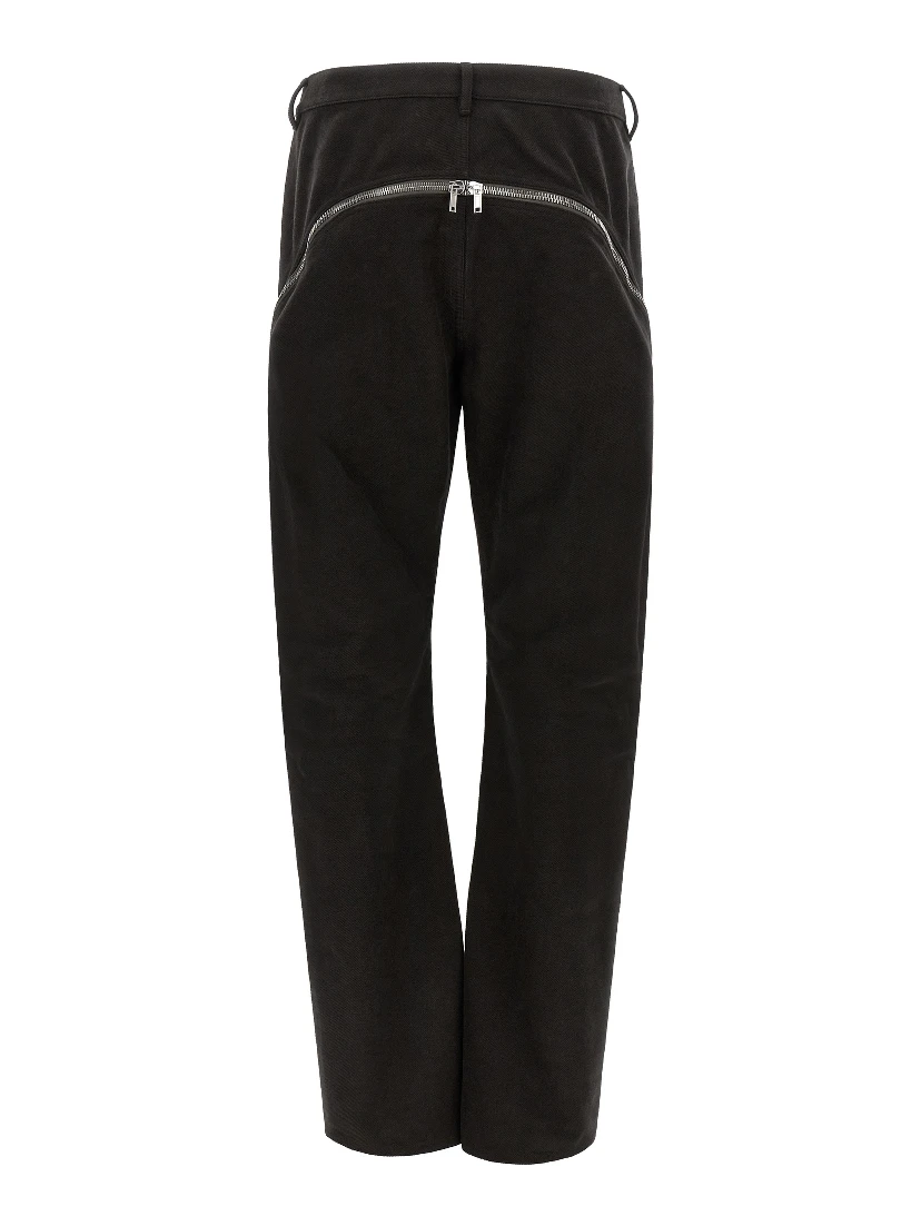 Black Cotton Flared Pants