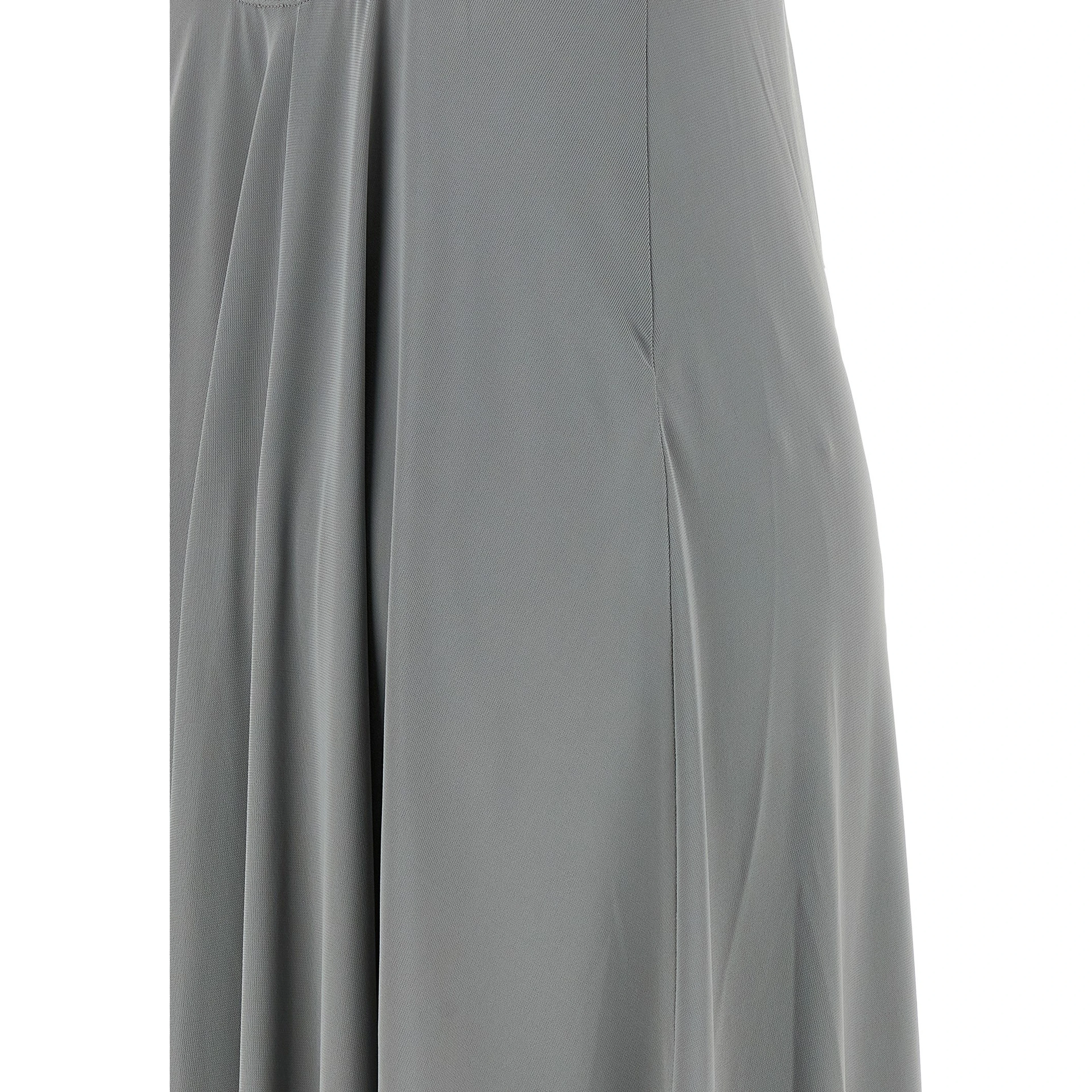 Silver Polyamide Long Dress