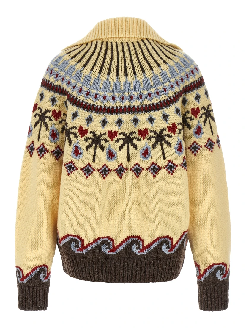 Multicolor Virgin Wool Cardigan