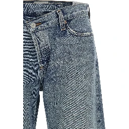 Blue Cotton Relaxed Fit Jeans