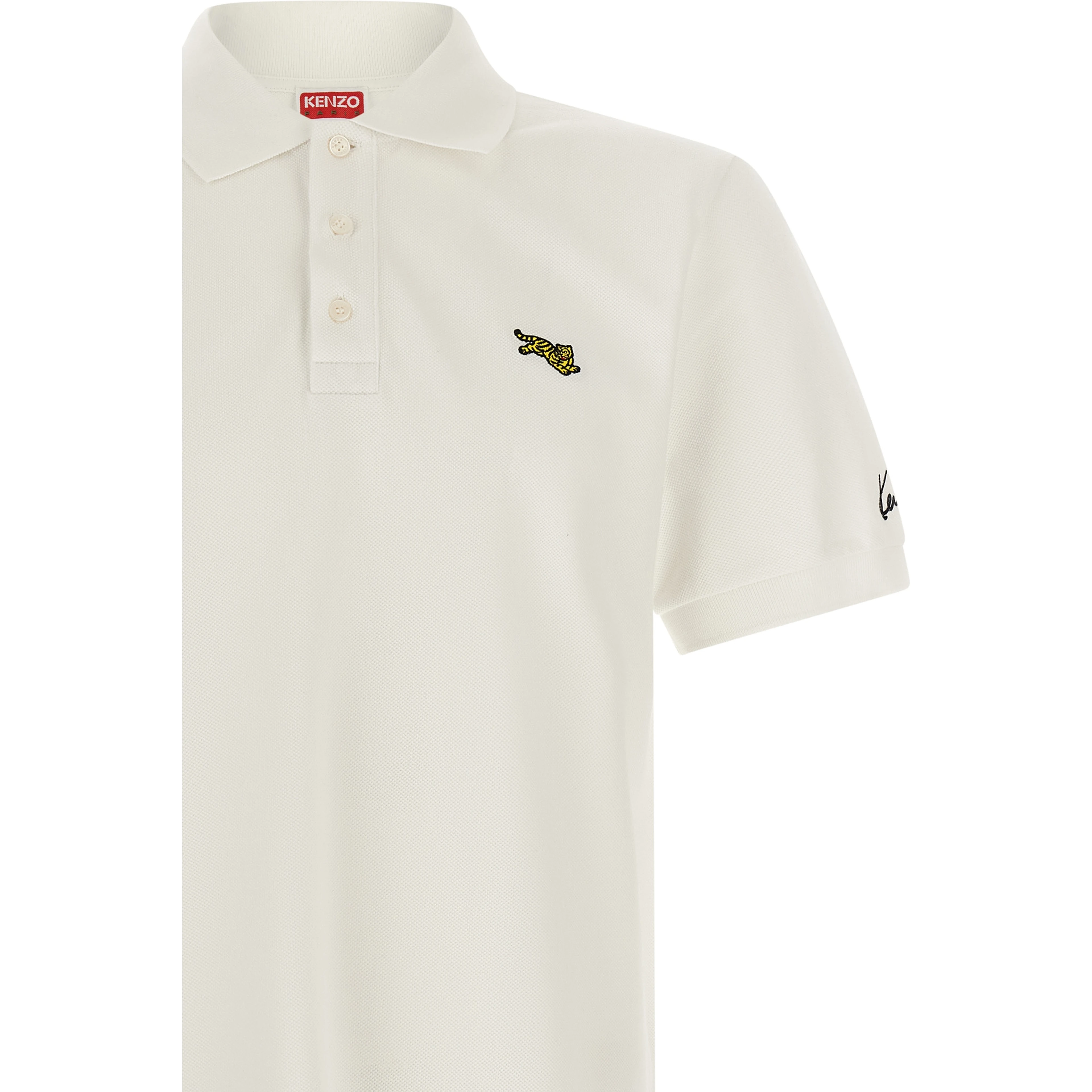 White Cotton Polo Shirt