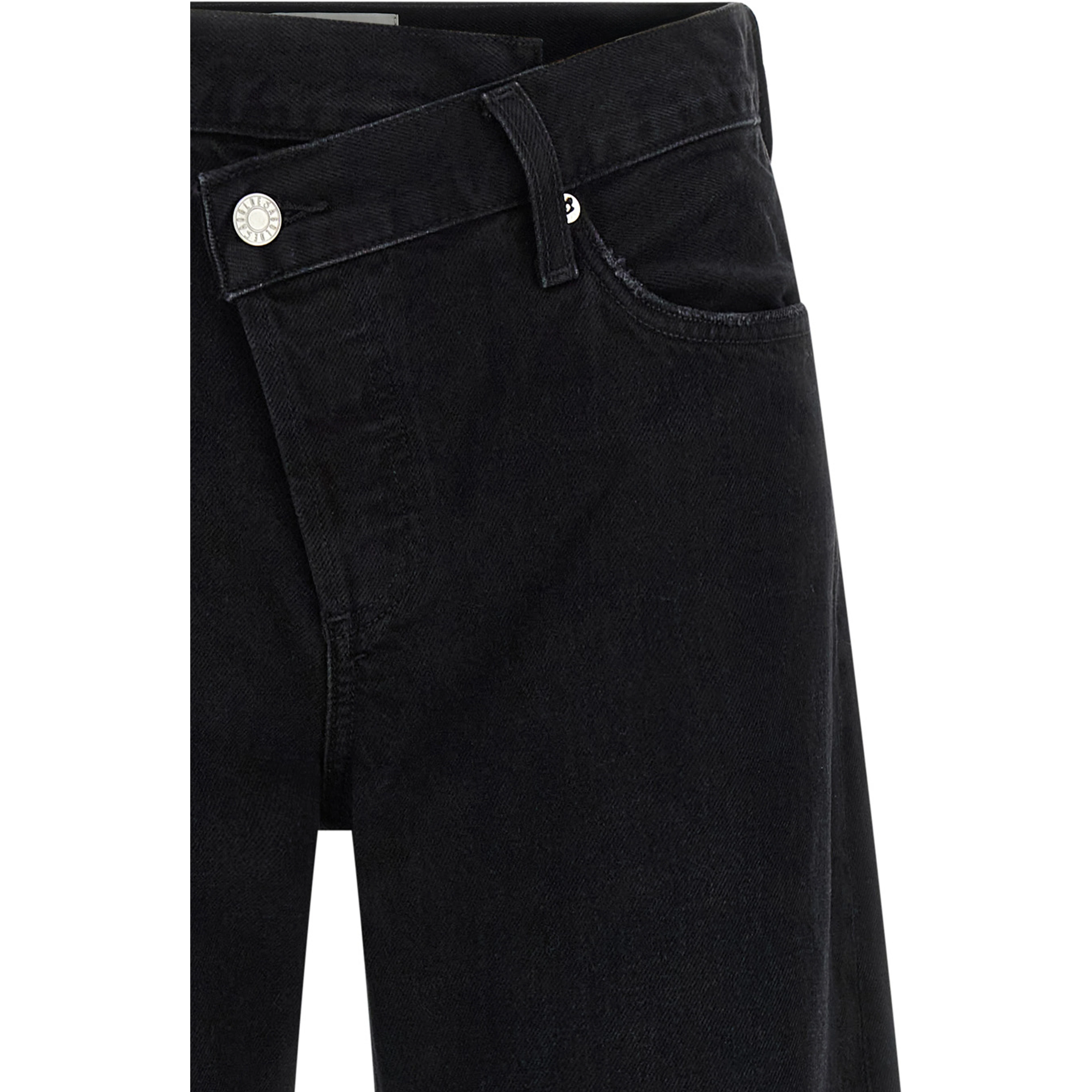 Black Cotton Relaxed Fit Jeans