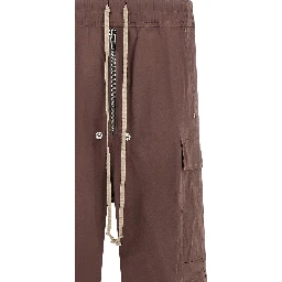 Brown Cotton Flared Pants