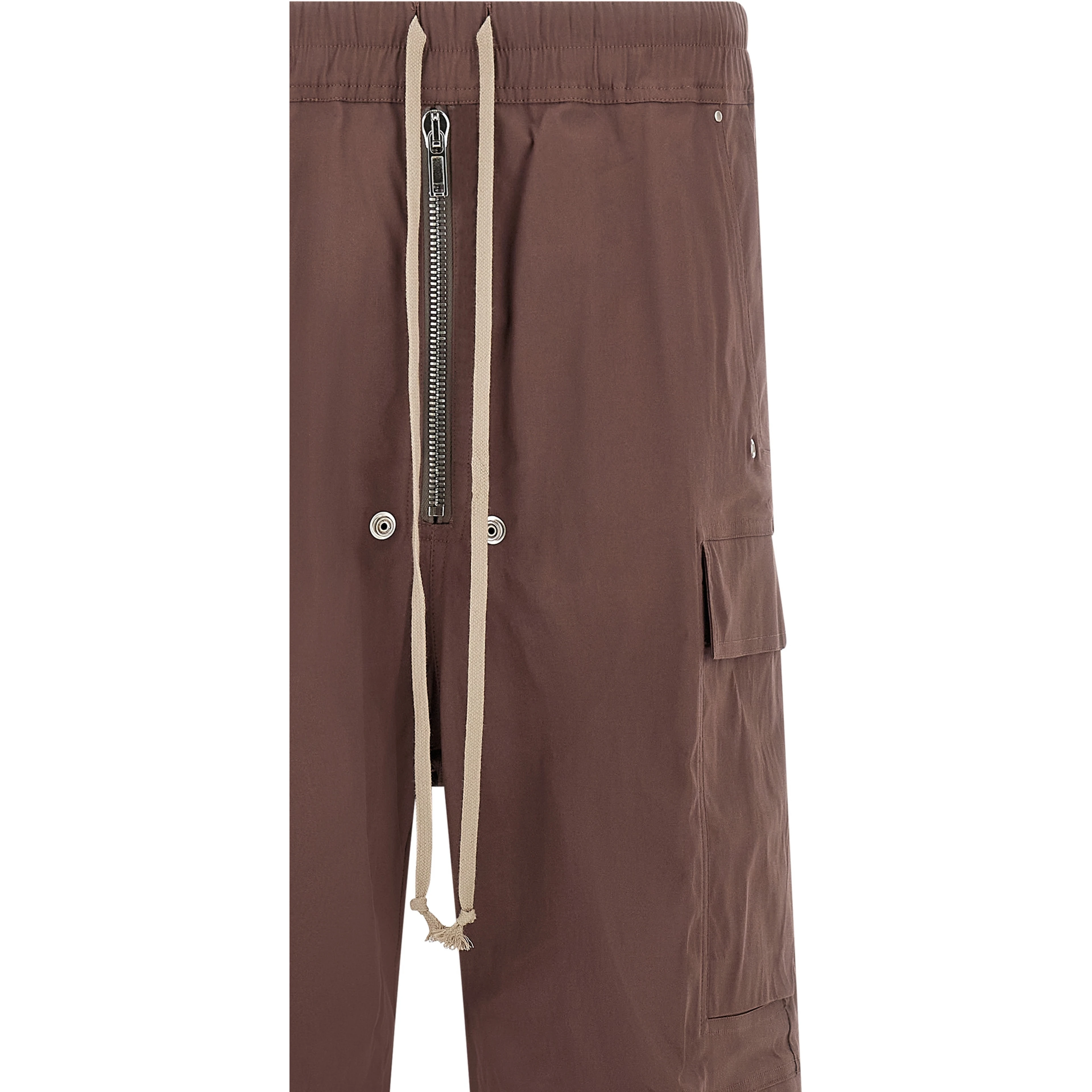 Brown Cotton Flared Pants