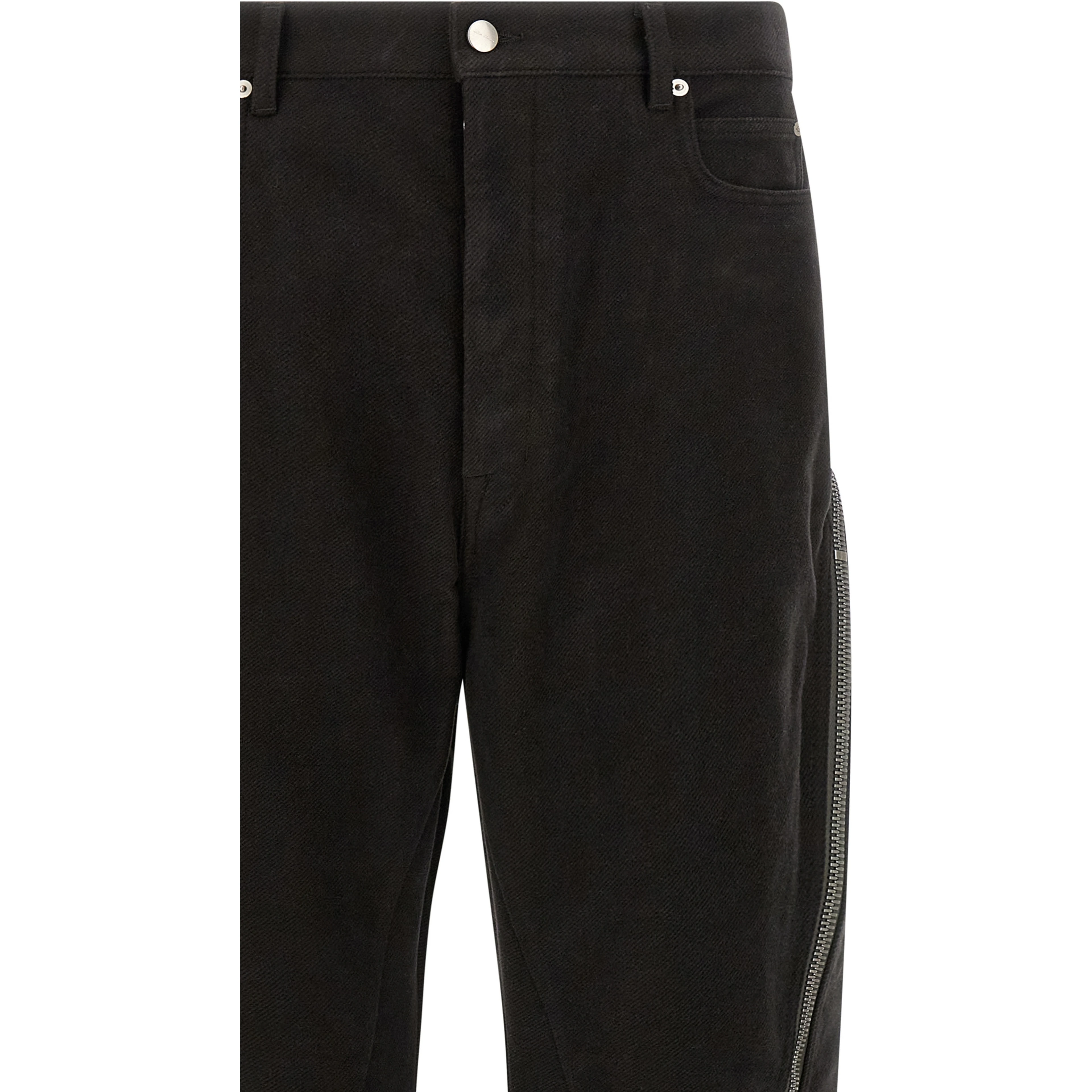 Black Cotton Flared Pants