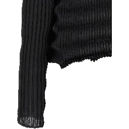 Black Polyester Cardigan