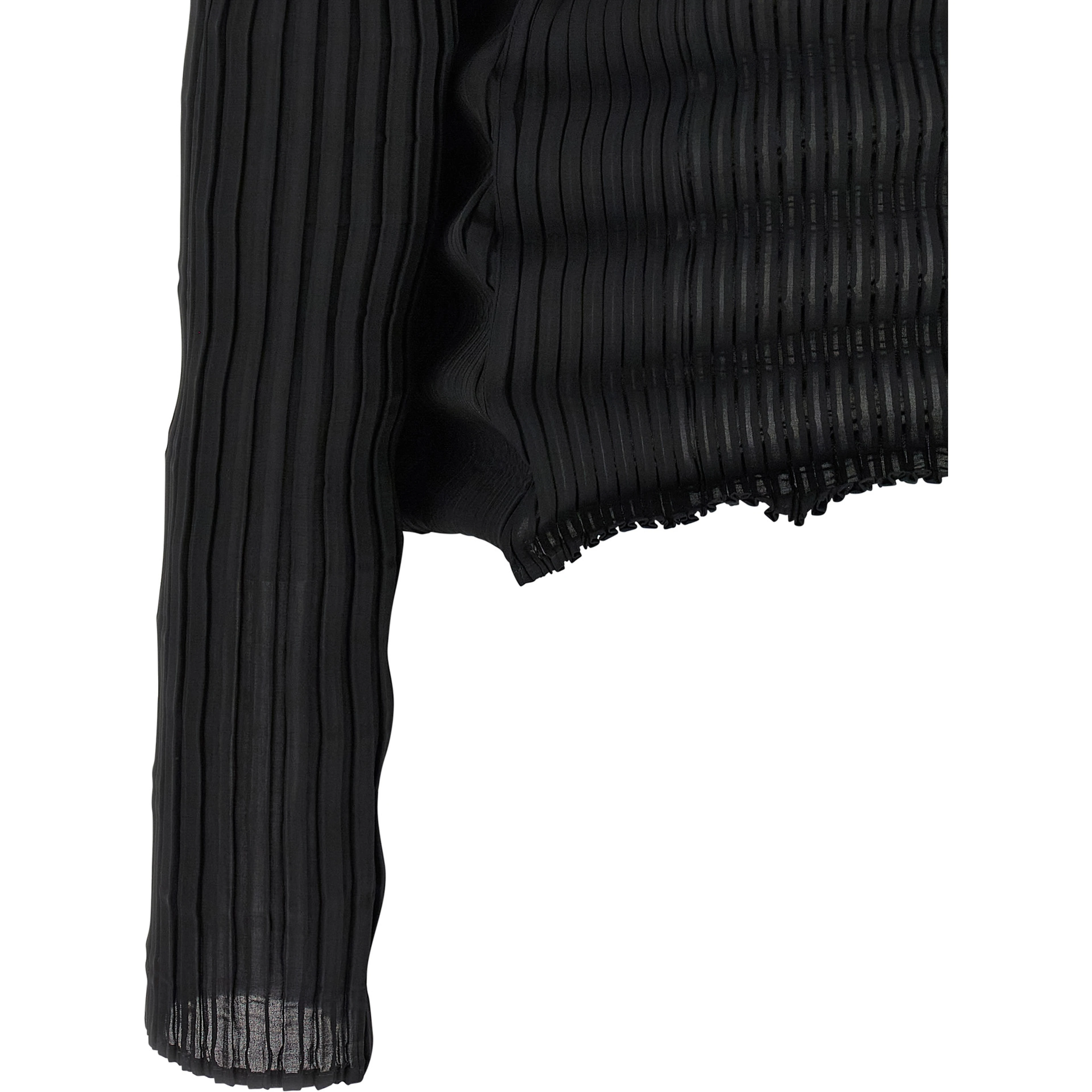 Black Polyester Cardigan