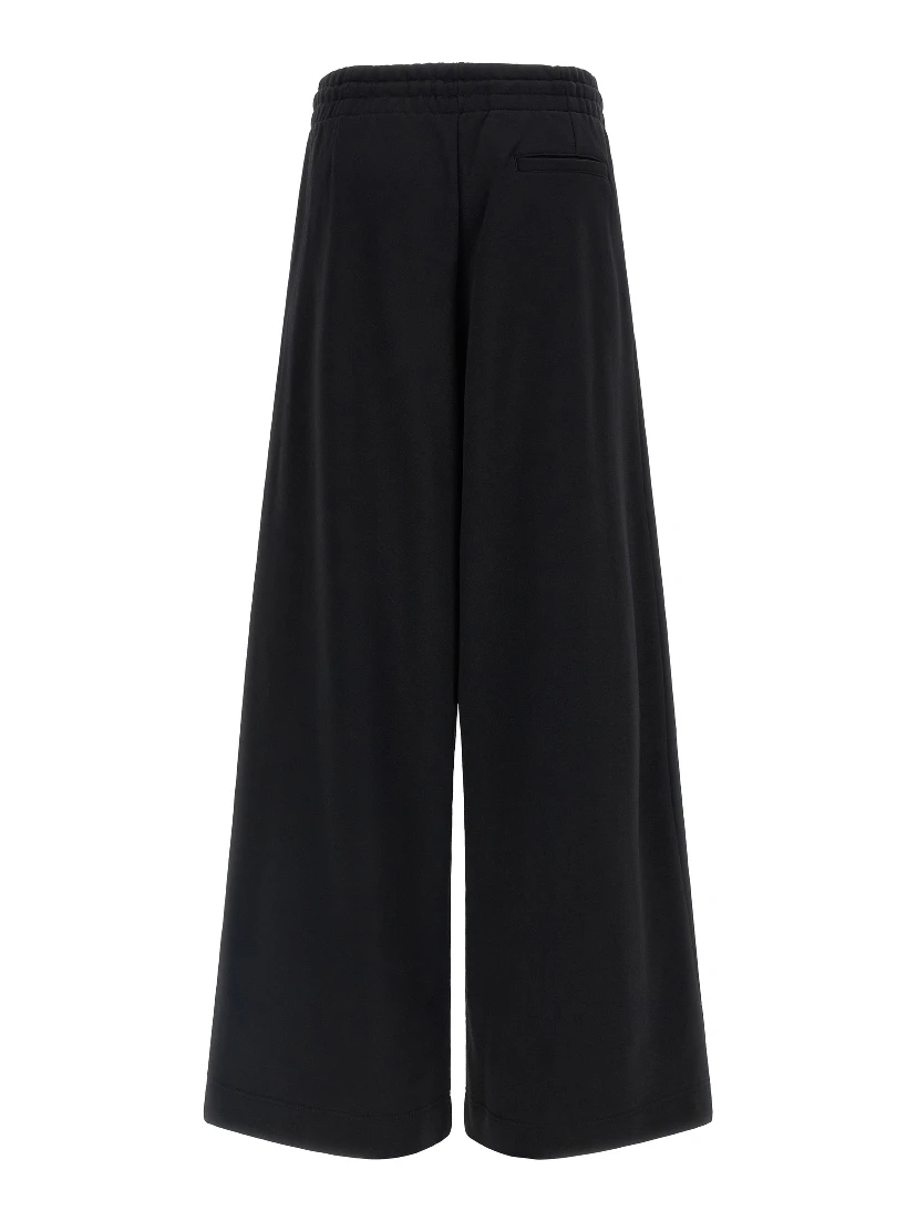 Black Cotton Athletic Pants