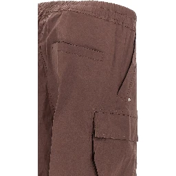 Brown Cotton Flared Pants
