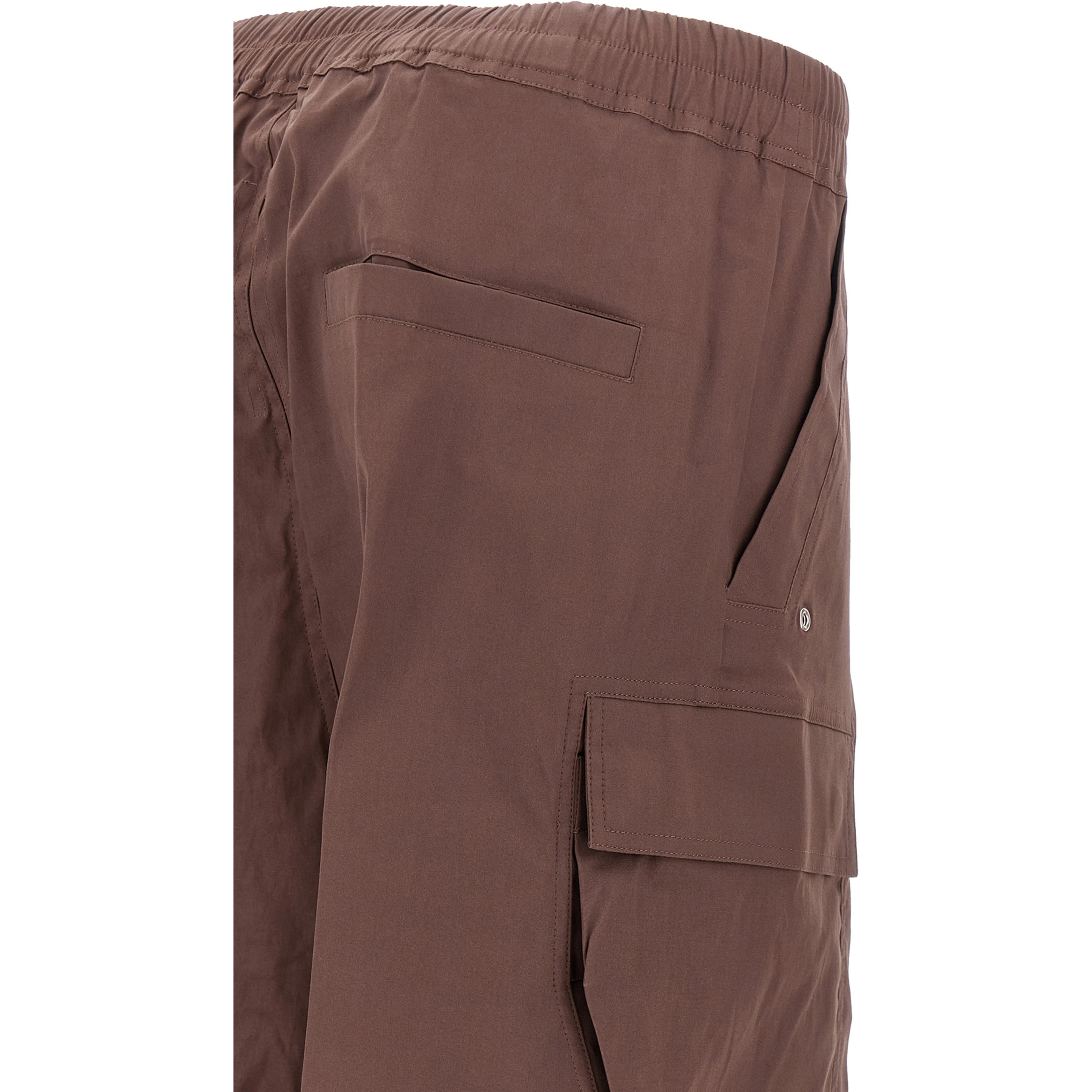 Brown Cotton Flared Pants
