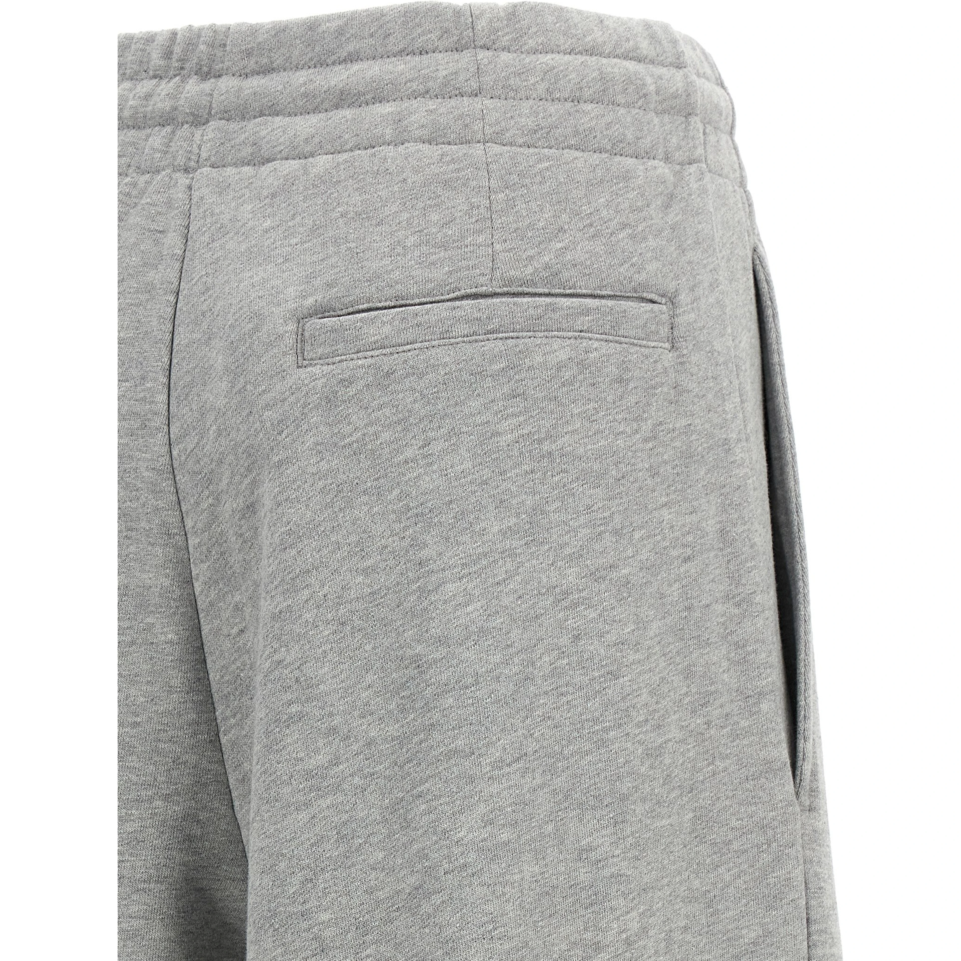 Gray Cotton Casual Pants