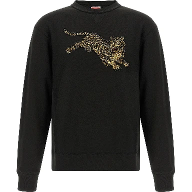 Black Cotton Sweatshirt