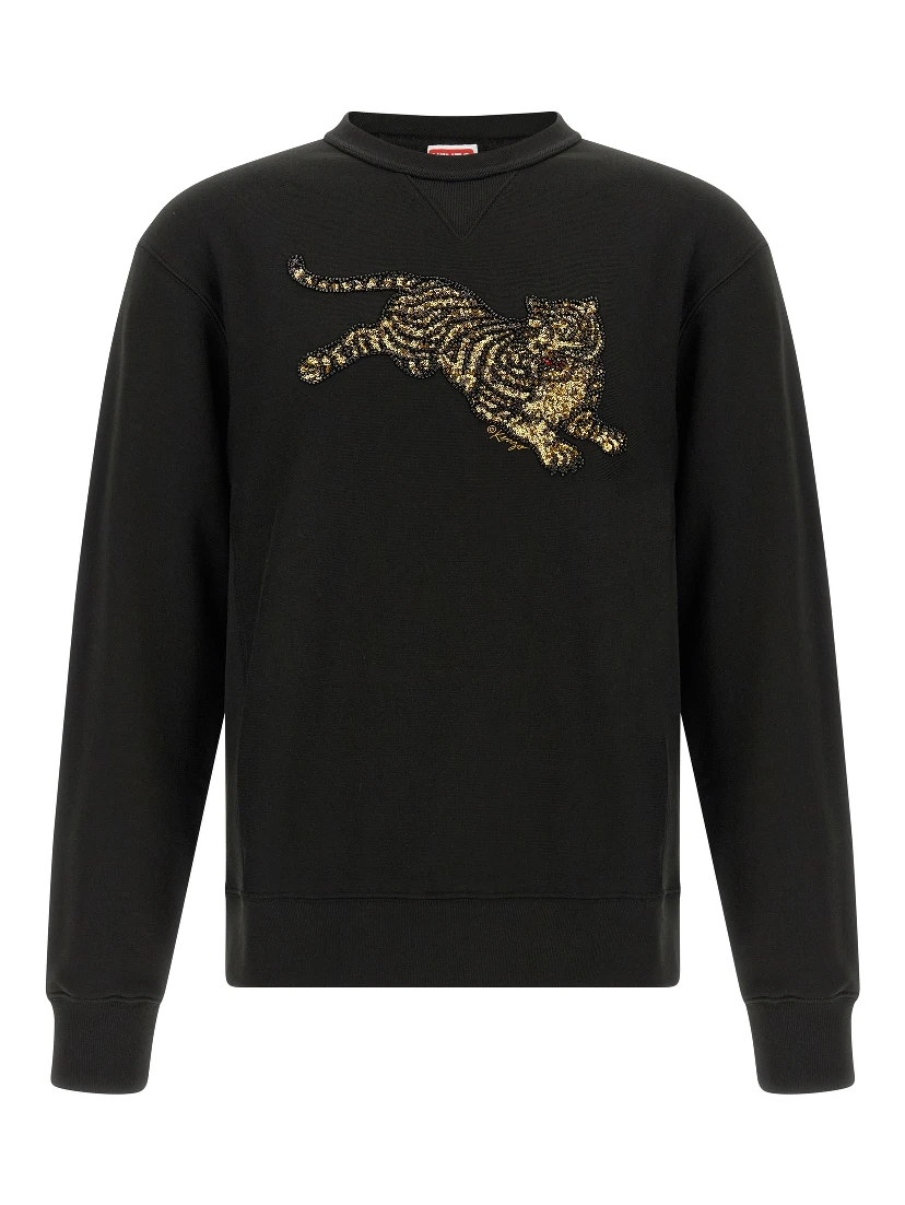 Black Cotton Sweatshirt