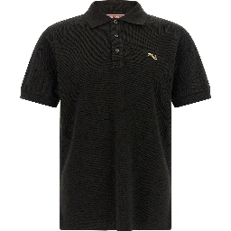 Black Cotton Polo Shirt